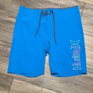 Hurley Men’s Bright Blue Boardshorts with Logo